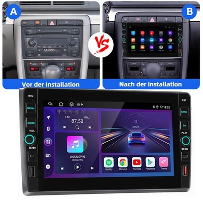 Für Audi A4 8E B6 B7 2000-2009 CarPlay Android15 32GB Autoradio GPS Navi RDS SWC