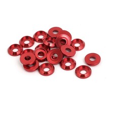 20pcs M3 Aluminum Alloy Bumper Engine Dress Up Washer Red