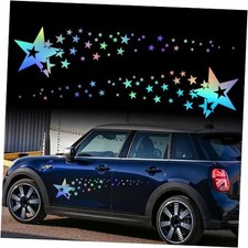 1 Pair 62.6'' Stars Graphics Vinyl Decals for Car Body Door Sides Gradient