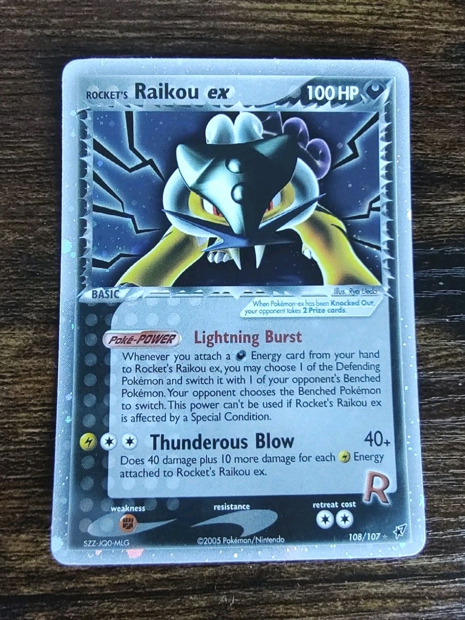 Rocket's Raikou Ex 108/107 Secret Rare Ultra Rare Pokémon Ex Deoxys NM