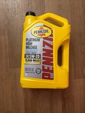 Pennzoil Platinum Synthetic 5W20 Engine Oil High Mileage, 5 Quart