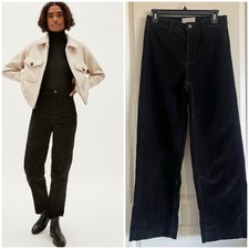 Everlane Corduroy Relaxed Straight Leg Pants Women Size 4 Black