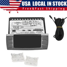 Dixell Temperature Controller XR06CX-4N1F1 w/ 2pcs probes & brackets black panel