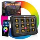 12 Gang RGB APP Switch Panel For Car Pickup Marine UTV Automatic Dimming 80A