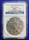 2013 ~ Silver Eagle S$1 ~ NGC MS69 ~ FIRST RELEASES ~ #3695357-093