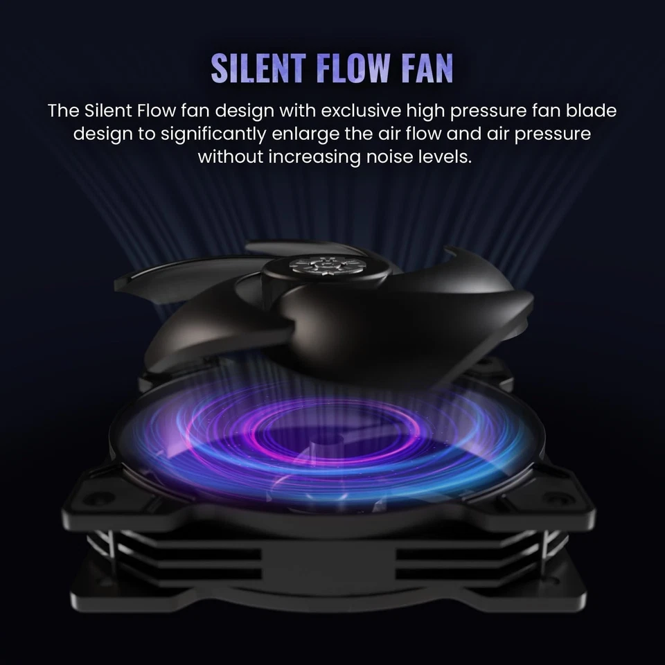 ENERMAX LIQMAXFLO SR 360mm A-RGB AIO CPU Liquid Cooler- High-Performance Pump up - Image 2 of 4