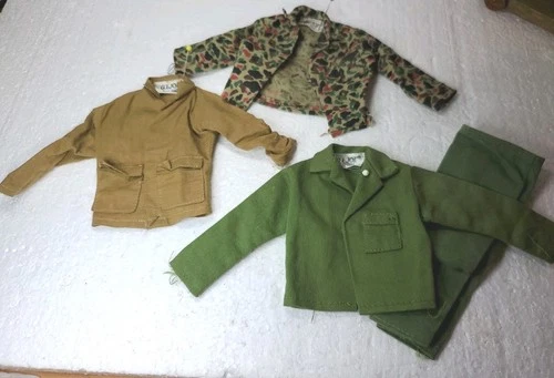 Vintage Hasbro GI Joe Doll Clothes Uniform Camo 4 Pieces Made In Hong Kong