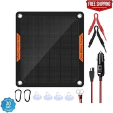 12 Volt Solar Battery Maintainer Waterproof Car Rv Charger Tender Trickle 5W
