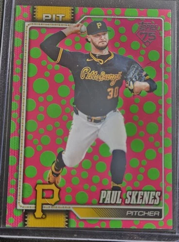 Paul Skenes 2026 Topps Series One Easter Green & Pink Polka Dots Parallel #100