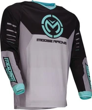 Moose Racing Qualifier 25 Mens MX Offroad Jersey Gray/Teal