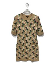 CHANEL Beige Knit Dress Long Sleeve One Piece Size 38 L Women Japan SR1975