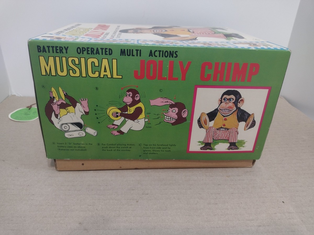Vintage Daishin Musical Jolly Chimp Clapping Cymbal Monkey w/Box