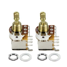 2PCS Copper Guitar Push-Push Potentiometer A250K Tone Audio Control Short Shaft