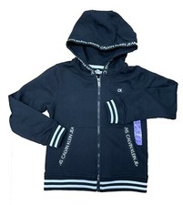 Calvin Klein Girl's Fleece Hoodie Black W White LOGO