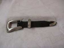 Vintage 1996 silver tone beaded 3 pc Belt Buckle set