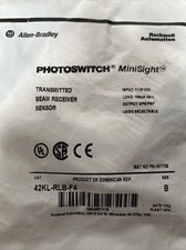 42KL-RLB-F4 ALLEN BRADLEY Photoelectric Sensor, MiniSight, Transmitted Beam Rece