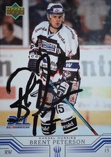 133 Brent Peterson Kassel Huskies DEL 2001-02 orig. signiert