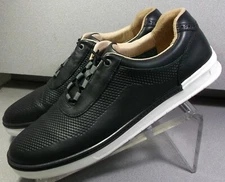 259461 PF50 MCGUFFEY MENS SHOE 11.5 M BLACK LEATHER GOLF SHOE JOHNSTON & MURPHY