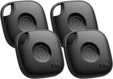 [4-PACK] TILE MATE (2022) BLACK BLUETOOTH TRA...