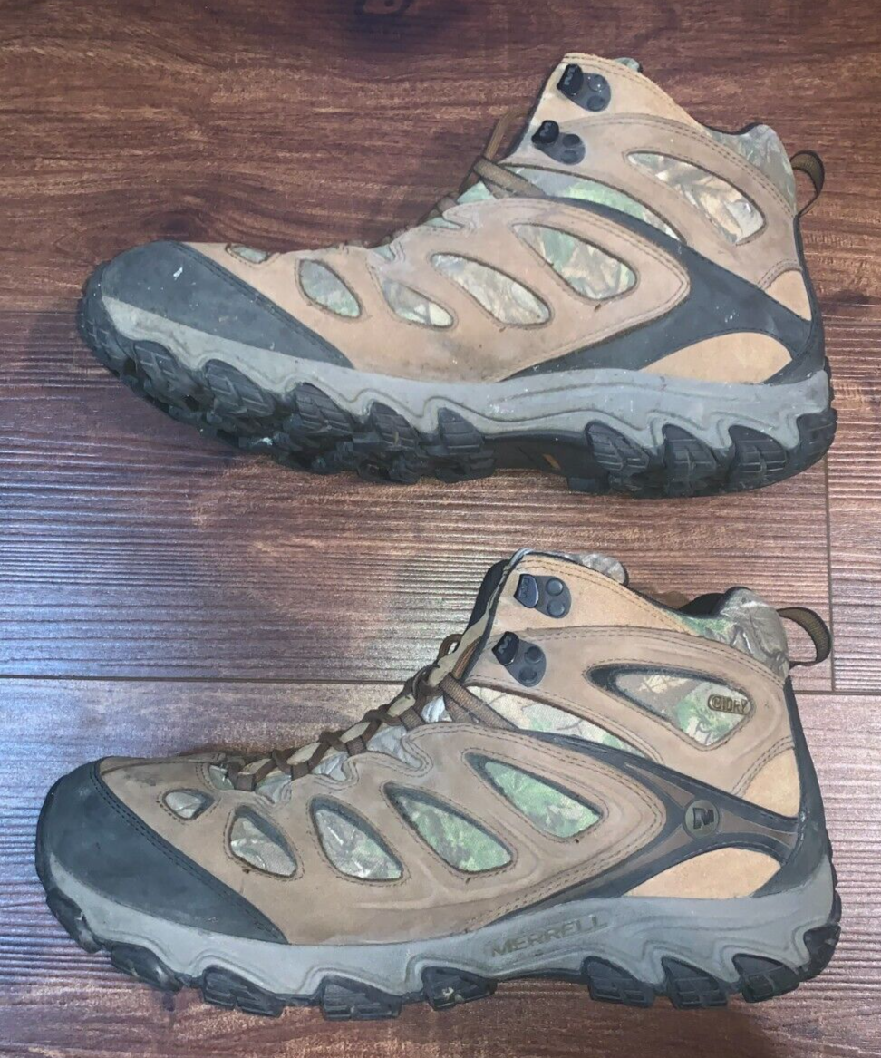 Scarpe medie Merrell J24755W Real Tree XTRA da uomo marroni mimetiche Moab 3 Apex taglia 13