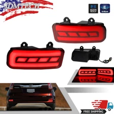 2PCS Red Led Rear Bumper Reflector Brake/Fog Lights For 2015-2016 Honda CRV CR-V