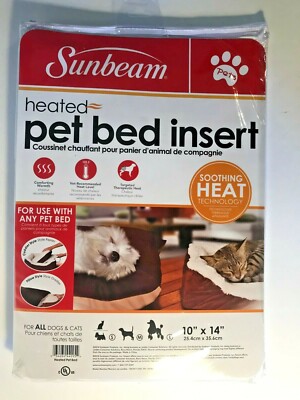 sunbeam heated dog bed