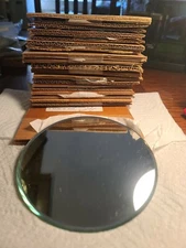 11 pieces Round 5mm Beveled GLASS MIRRORS, 6-inch x 6-inch PSI woodworking