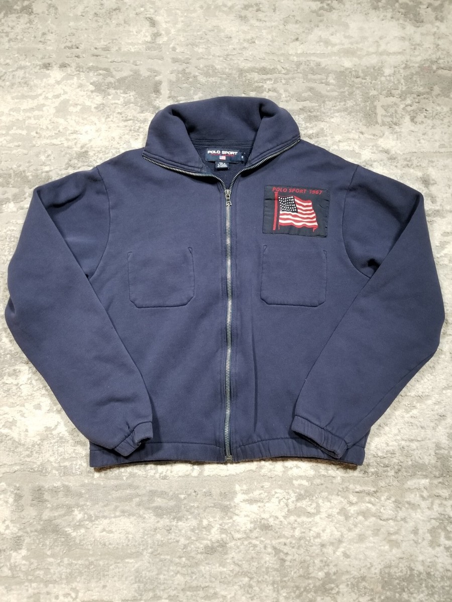 Polo Sport ミリタリージャケット Vintage POLO Sport USA Ralph Lauren 067 Flag Patch Jacket