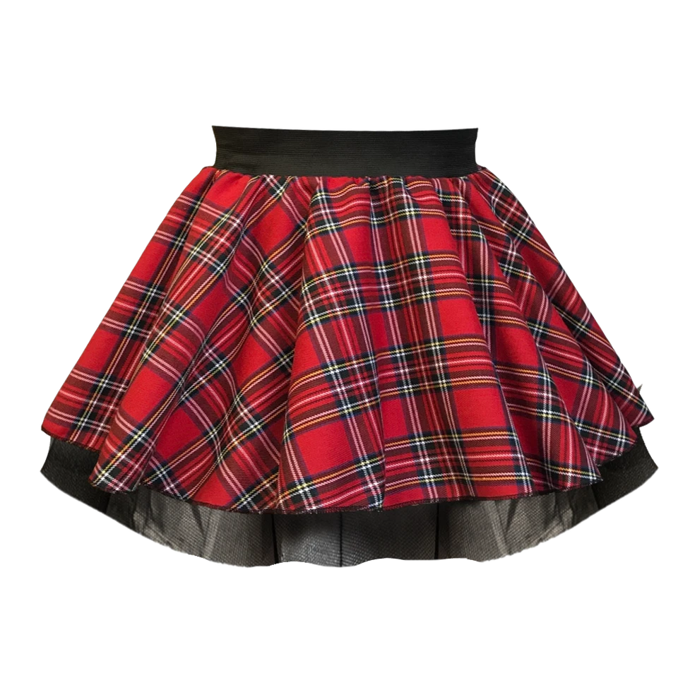 INSPIRED COSTUMES Tartan Popstar Skirt Girls Rockstar Fancy Dress Costume Dance School of Rock