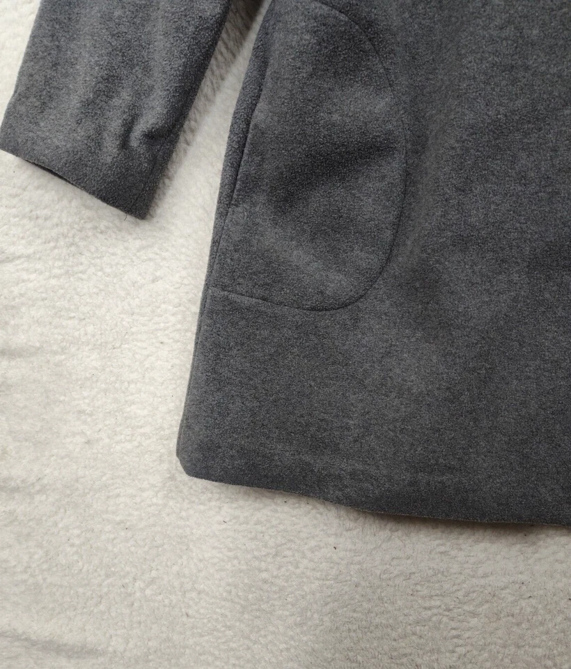 Chaqueta para mujer Jill grande gris mezcla de polietileno cuello de piel sintética a presión ajuste regular Foto 4 de 4