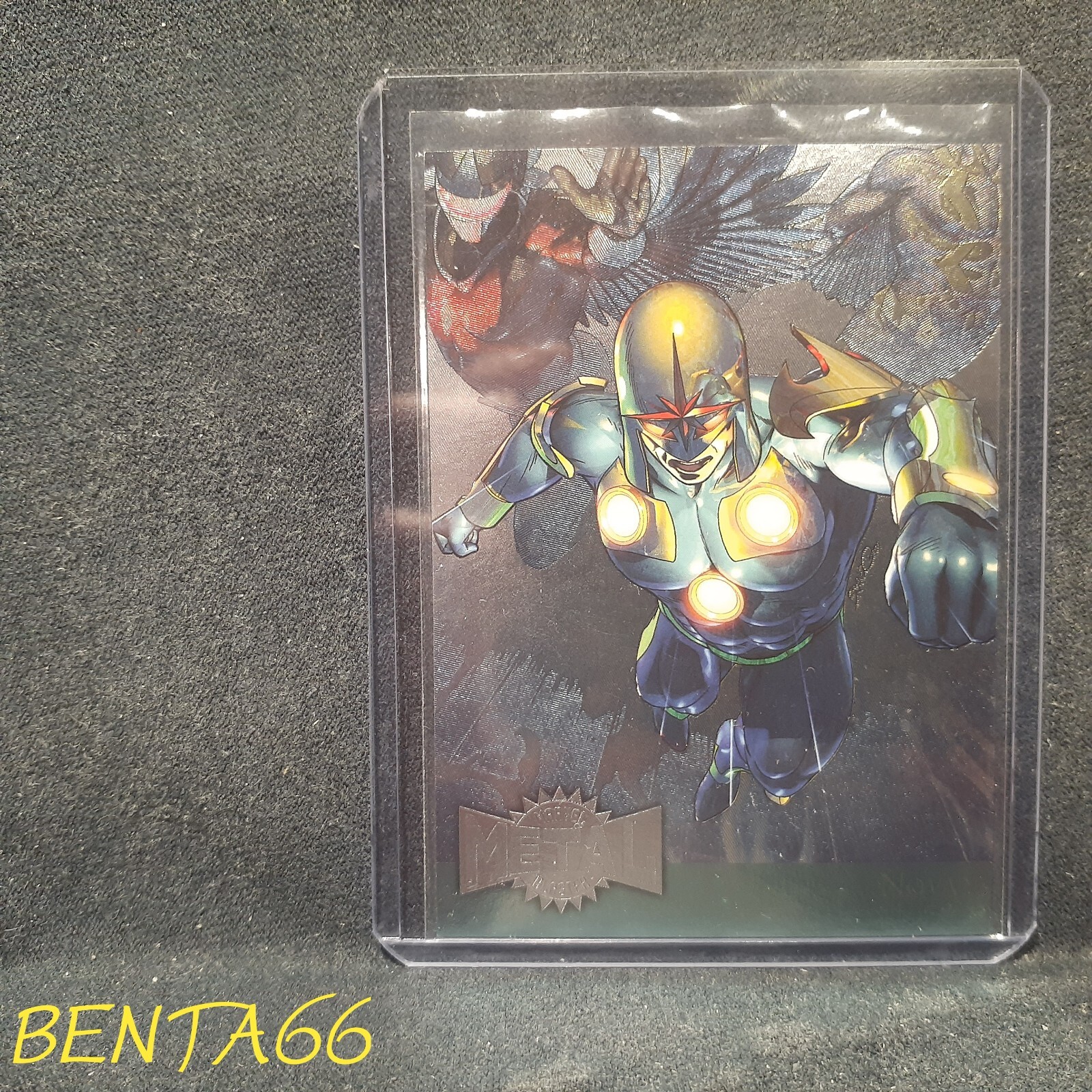 2015 Marvel Fleer Retro 🔥 Metal Blaster Nova Insert Card # 28 of 42