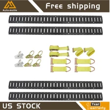 Black Rail Tie Down Kit  - Etrack System Starter Horizontal Kit With Accessories