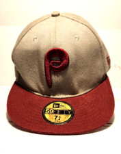 PHILADELPHIA PHILLIES Baseball Cap  Embroidered Fitted Size 7¾ Hat Adults/Teens