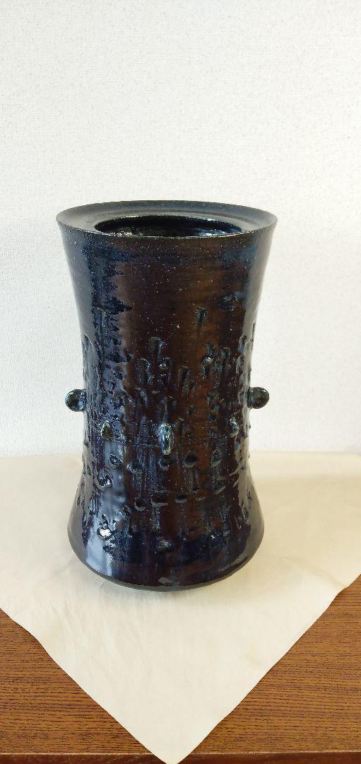 古美術 須恵器 日本 瓦器 愛媛県女子師範学校 昭和元年買入 Japanese Pottery of Seto Vase 26x15.5cm/10.23x6.1