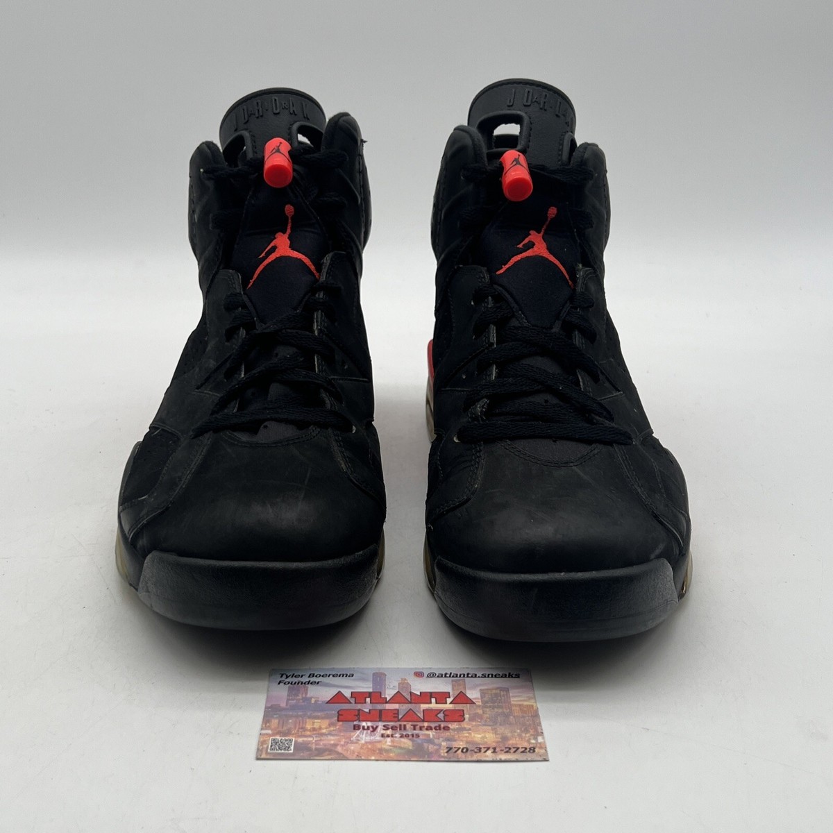 Size 10 - Jordan 6 Retro Infrared Black 2014 (384664-023