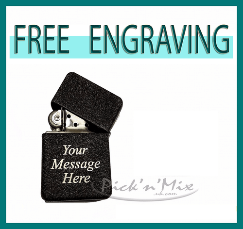 NEW WINDPROOF METAL LIGHTER FREE CUSTOMISED ENGRAVING PERSONALISED MESSAGE GIFT - Picture 10 of 11