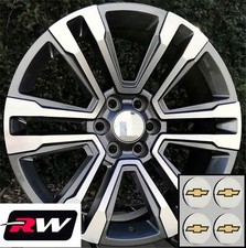 22 X9 Inch Chevy Silverado Replica Denali Wheels 2017 2018 Machined Gray Rims 22 X9 Inch Chevy Silverado Replica Denali Wheels 2017 2018 Machined Gray Rims
