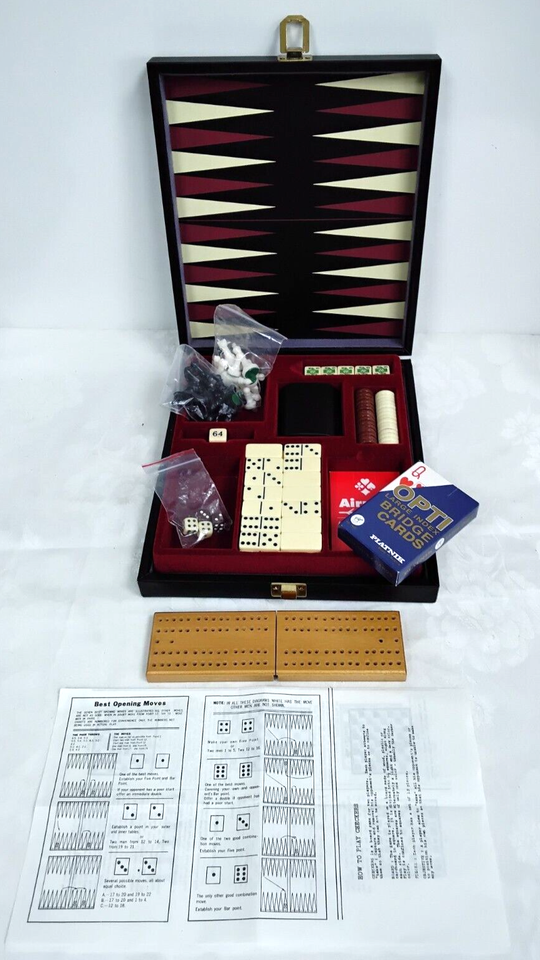 Travel Games Compendium in Faux Leather Box Complete N16 eBay