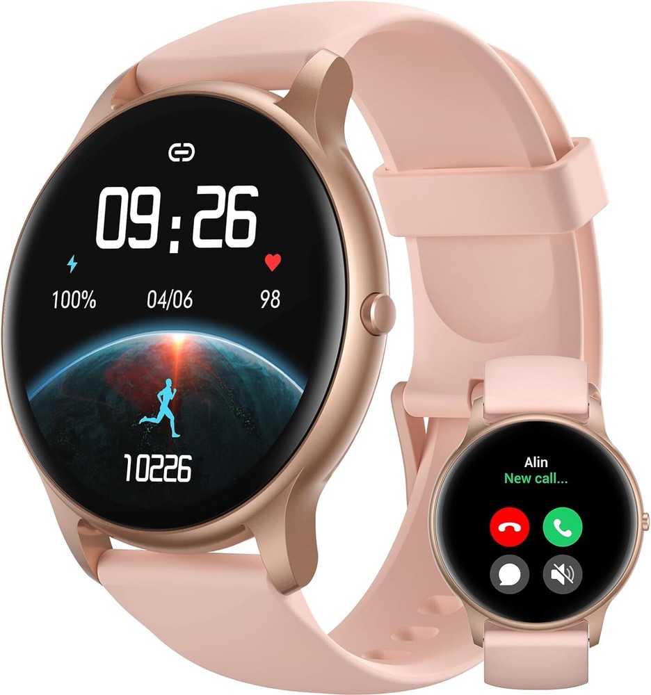 Round Smart Watch for Men Women Call Fitness Heart Monitor for Galaxy A14 5G