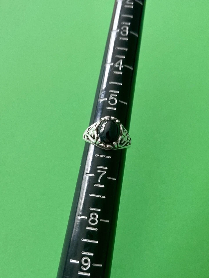 Anillo de plata de ley, ónix negro Kabana 925 talla 6 * Foto 3 de 4