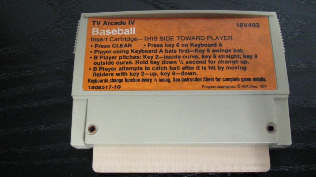 RCA Studio II TV Arcade IV Baseball, With Box And Manual | eBay