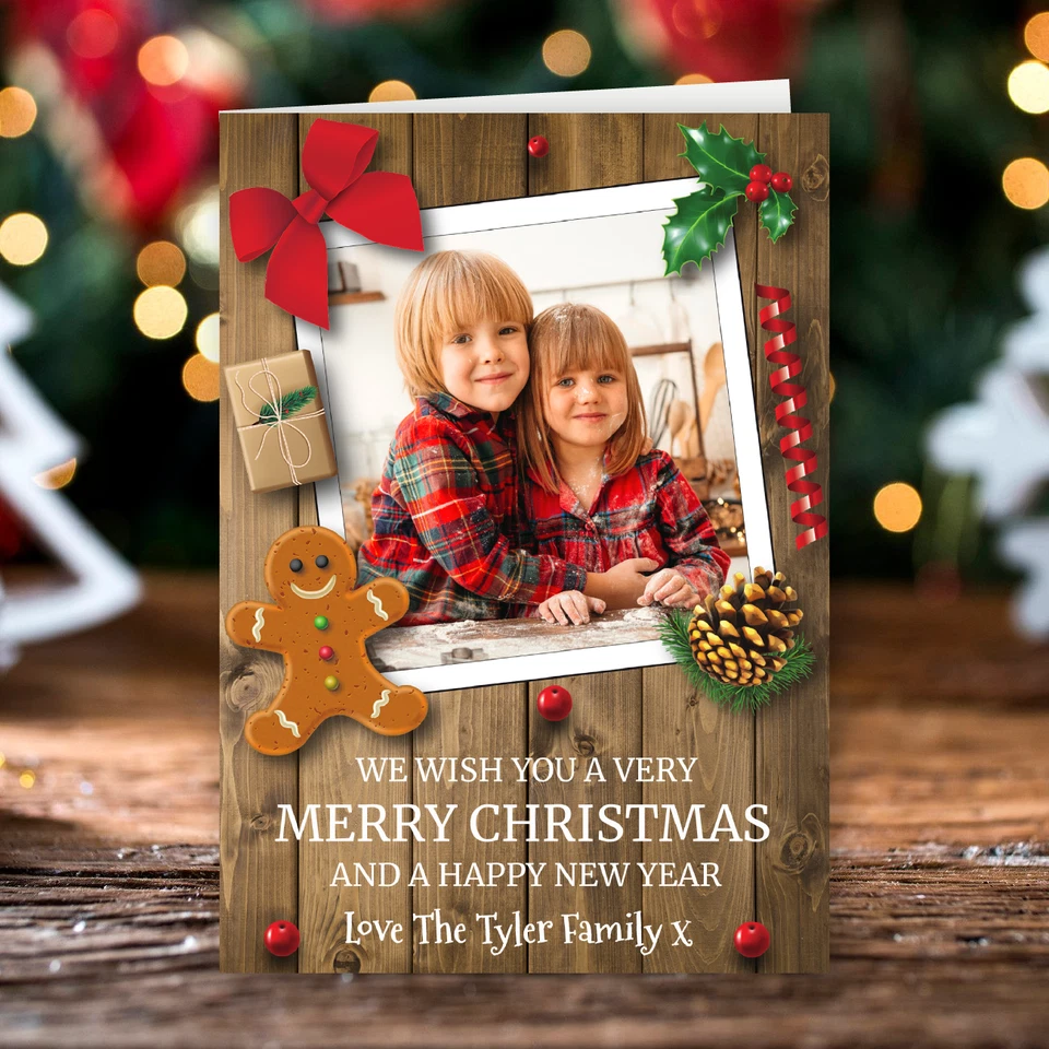 Personalised Christmas Cards Pack - Custom Photo Family Holiday Greetings - Image 3 of 4