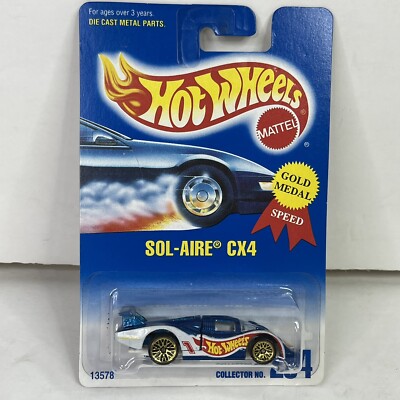 NIP Hot Wheels Sol-Aire CX4 #254 with Gold Lace Wheels 1991