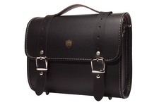 Luxury Leather DSLR Camera Bag Insert Case Messenger Shoulder Bag Preppie(Big)BK
