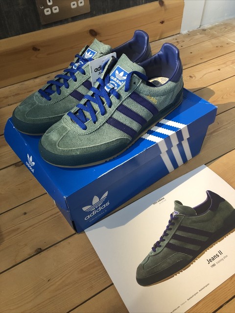 Mens adidas Originals Jeans MKII Mk2 Vista Green Dark Blue UK 10 S74805 for sale | eBay