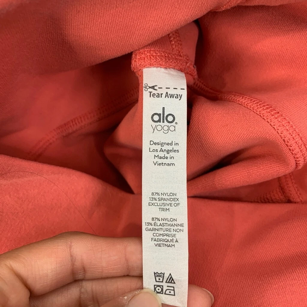 alo-yoga nectarine airbrush high waist bike stretch shorts