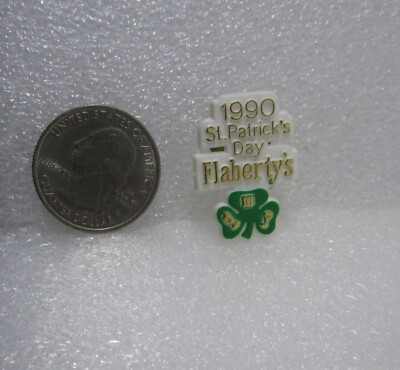 1990 St. Patrick's Day Flaherty's Plastic Pin