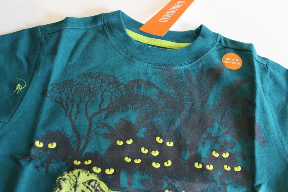 Camiseta informal Gymboree para niños cuello redondo camisa talla 5 safari selva león manga corta Foto 4 de 4