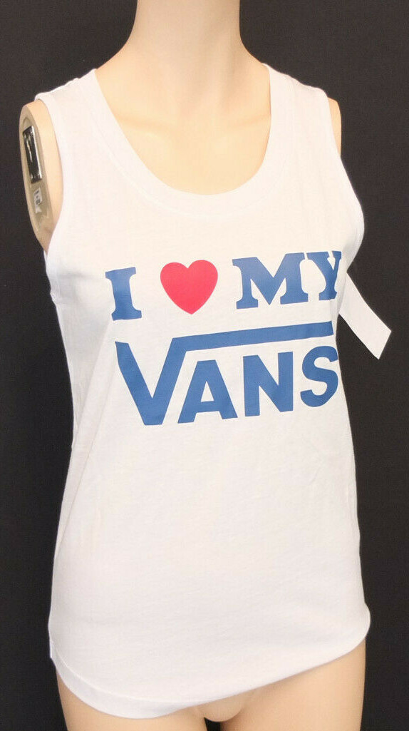 Vans Camiseta de Tirantes Talla S 36 Blanco Nuevo