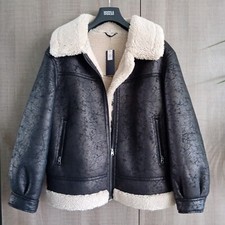 Womens Marks And Spencers Fleeced Lining Coat Flying Jacket